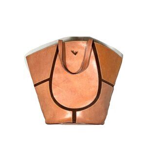 Italian Leather Sathel Tote Bag